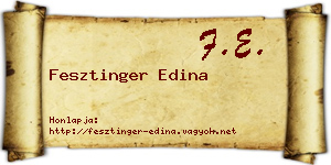 Fesztinger Edina névjegykártya
